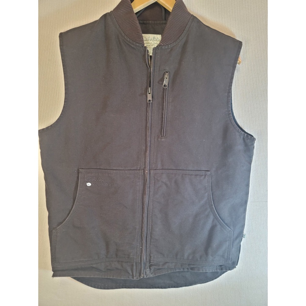 Vintage Cabelas's Vest Roughneck brown Thinsulate Medium Tall excellent